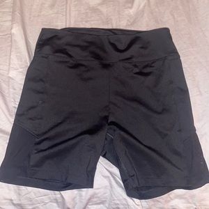 Black mesh side biker shorts